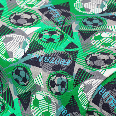 Baumwoll-Jersey "Fußball" mit Elasthan, grün-color