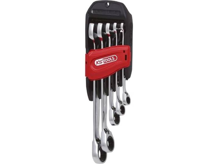 KS Tools 503.4605 Jeu de clés mixtes à cliquet réversibles 72 dents Jeu de clés mixtes à cliquet réversible GEARplus\, 5 pcs. 8-19mm\, chrome vanadium