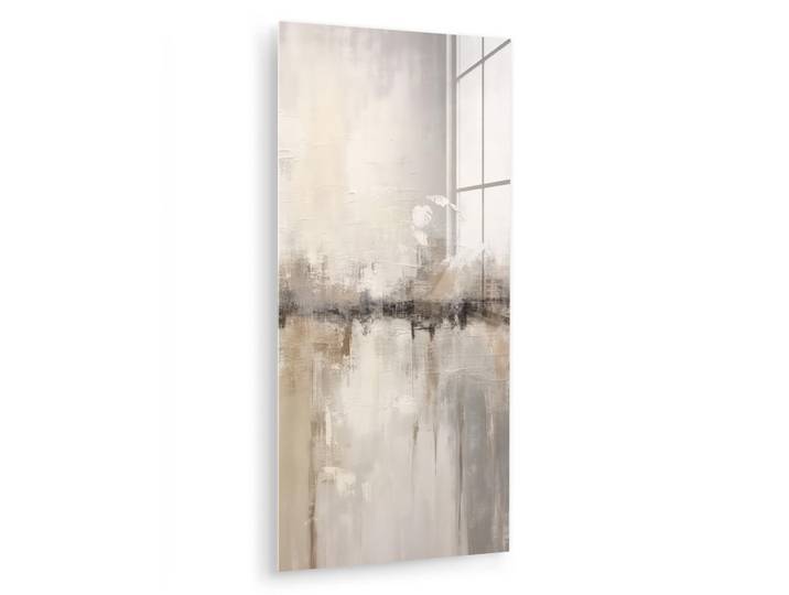 MuchoWow Acrylglasbild Moderne Kunst - Abstrakt - Beige 60x120 cm, Glas, Rechteckig, 60x120 cm, Bilder & Rahmen, Bilder, Acrylglasbilder