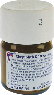 WELEDA AG CHRYSOLITH D 10 Trituration 50 g 02592625