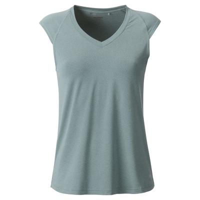 Funktionsshirt LPO "Funktionstop Anabel", Damen, Gr. 46, blau (blau heron), 94% Polyester. 6% Elasthan, regular fit, Shirts Funktionsshirt, Flatlocknähte