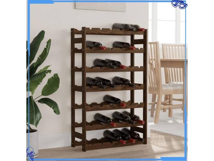 Casier à bouteilles pin - Bois - Marron - Accessoire Pratique et Stylé - Choice de Qualité pour Votre Maison - Pour Cuisine