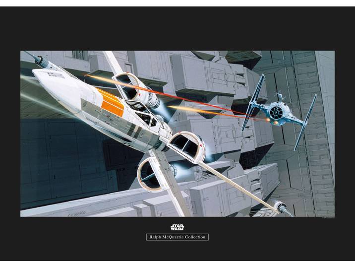 Bild KOMAR Star Wars Classic RMQ X-Wing vs TIE-Fighter , bunt (farbe bild(er): bunt), B:70cm H:50cm, Holz, Papier, Bilder, Bild, Wandbild zur Dekoration im Kinderzimmer - ohne Rahmen