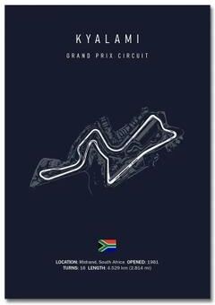 Inspire Essentials F1 Circuit Track Wall Art Canvas Motorsport Racing Poster 21 11.81 X 15.75 Inches