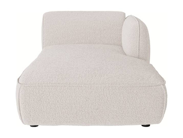 Rechte Recamiere mit Armlehne aus Chenille-Gewebe in Beige CAMILIO von Maison Céphy