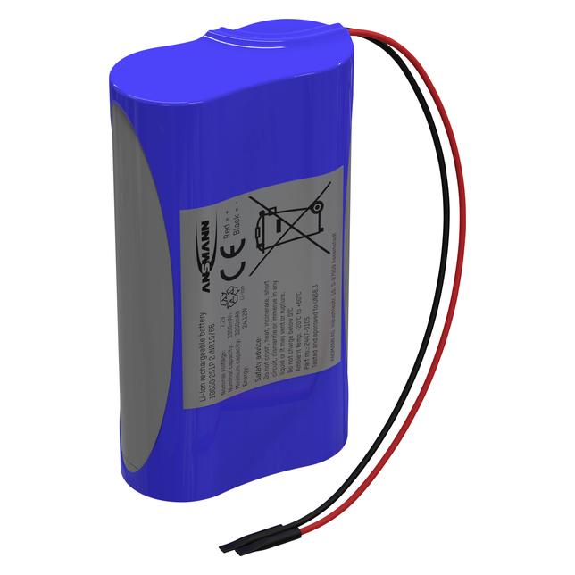 Ansmann 2S1P Akkupack 2x 18650 Kabel Li-Ion 7.2 V 3350 mAh (1 Stk., 18650, 3350 mAh) (2447-0105)