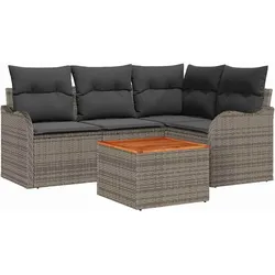 vidaXL Garten-Sofa-Set 5 pcs Grau
