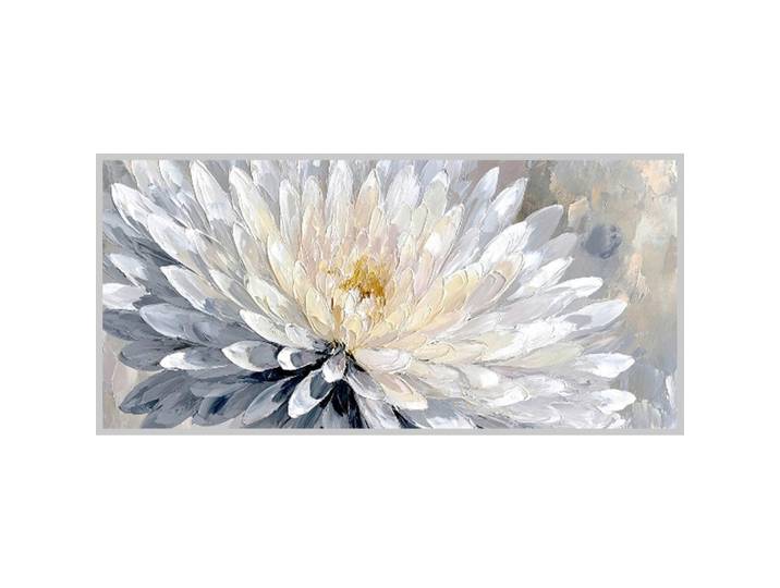 Euroart Leinwandbild Dahlia I, Mehrfarbig, Holz, Papier, Kiefer, Blumen, rechteckig, 115x55 cm, Keilrahmen, gerahmt, Bilder & Rahmen, Bilder, Leinwandbilder
