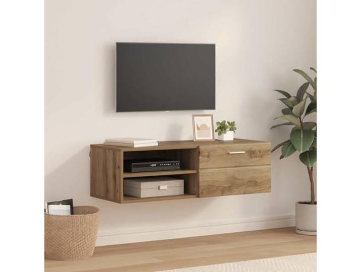 Holzschrank 100,5 x 39 x 30 cm Artisan-Eiche Holzwerkstoff Moderner Stauraumschrank, matte Oberfläche, pflegeleichte Reinigung, vielseitig einsetzbar, klare Linien
