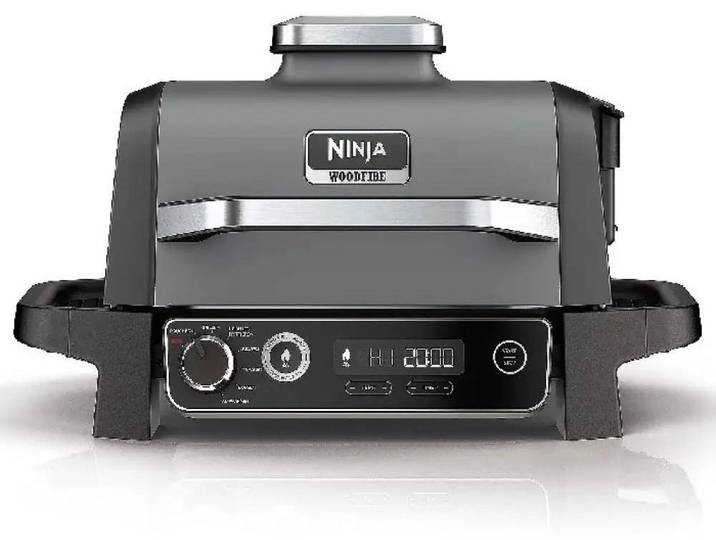 Ninja Woodfire Outdoor Grill, Schwarz, Metall, Kunststoff, Edelstahl, Rechteckig, Rost, 1 Zone(n), 260 °C