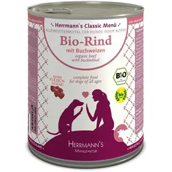 Herrmann's Classic 6x800g Dose Hundenassfutter Bio Huhn mit Reis