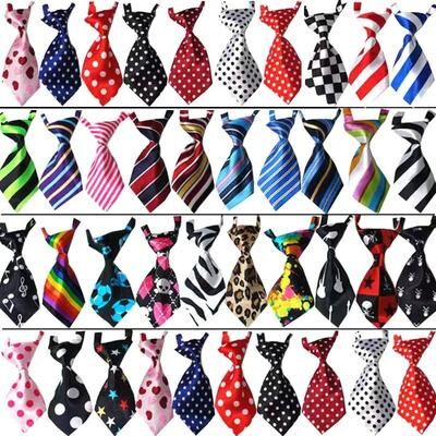 Uplift Essentials 25 Piece Solid Color Pet Necktie Set Premium Adjustable Grooming Accessories printed Colors