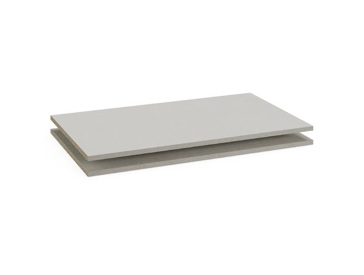 Einlegeboden - 45er Tiefe 85cm Beige 2er Set Spanplatte, lackiert