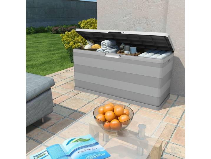 vidaXL Gartenbox Grau 117×45×56 cm