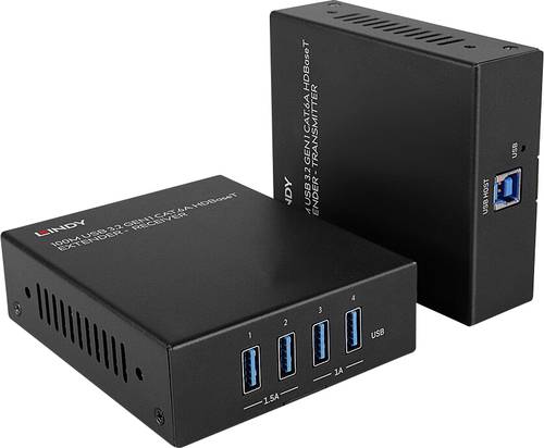 LINDY 43410 USB-A (USB 3.2 Gen 1) USB Extender über Netzwerkkabel RJ45 100m