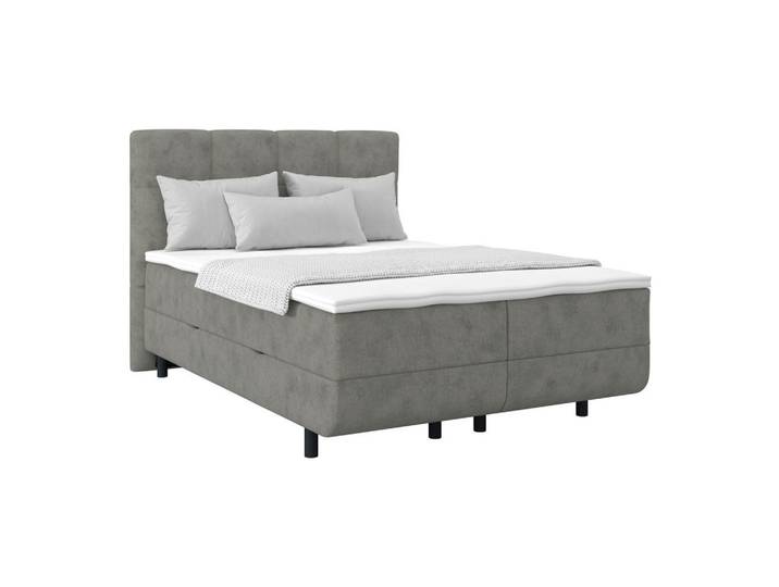 Livetastic Polsterbett, Grau, Kunststoff, H3, Höhe ca. 20 cm, 140x200 cm, Bettkasten, Topper durchgehend, Schlafzimmer, Betten, Polsterbetten