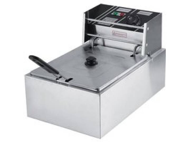 Friteuse Électrique Professionnelle - Barbecue - 6L - Acier Inox - 2500W