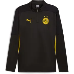 Puma, Herren, Sportshirt, BVB Training 1/4 Zip Top (S), Schwarz