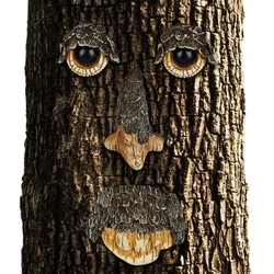 Relaxdays Baumgesicht Naturgeist Dunkelbraun,Hellbraun,Schwarz