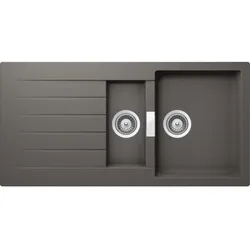 Schock Einbauspüle Signus D-150 FB Silverstone Flächenbündig inkl. Funktionsschale