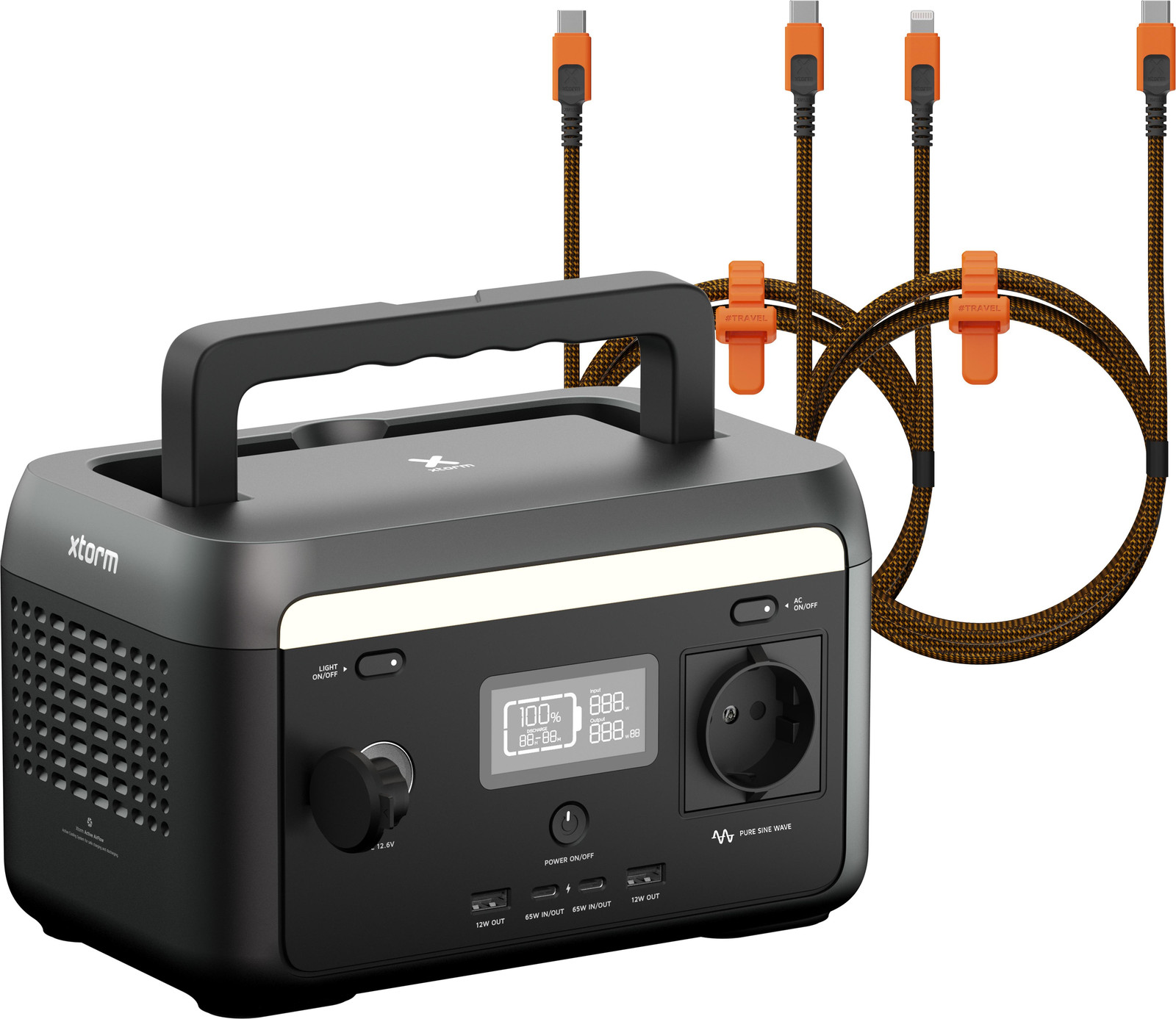 Xtorm Portable Powerstation 300W inclusief USB-C naar Lightning kabel en USB-C kabel