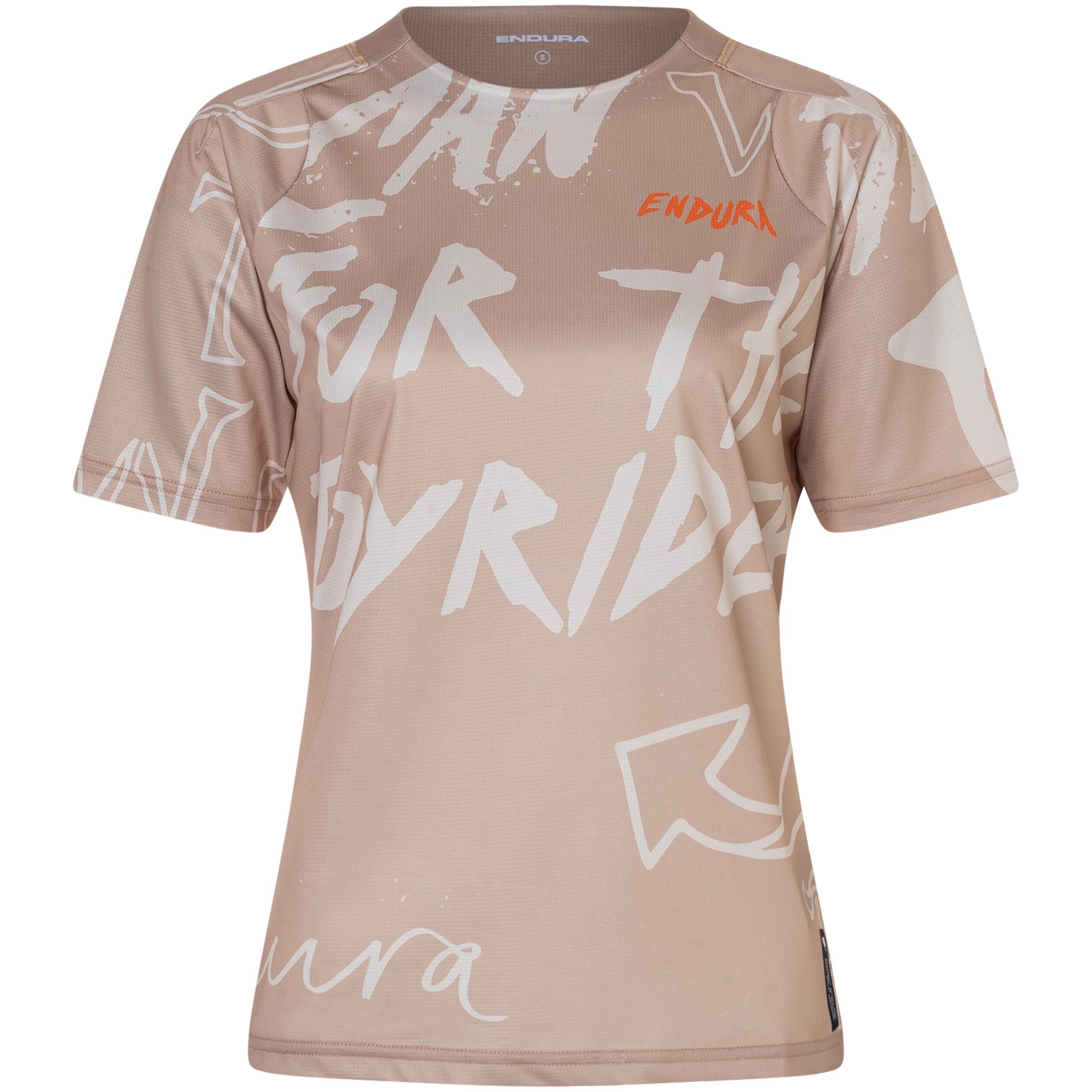Endura SingleTrack Print Trikot Damen Radtrikots beige Größe XS Mountainbike Elastisch