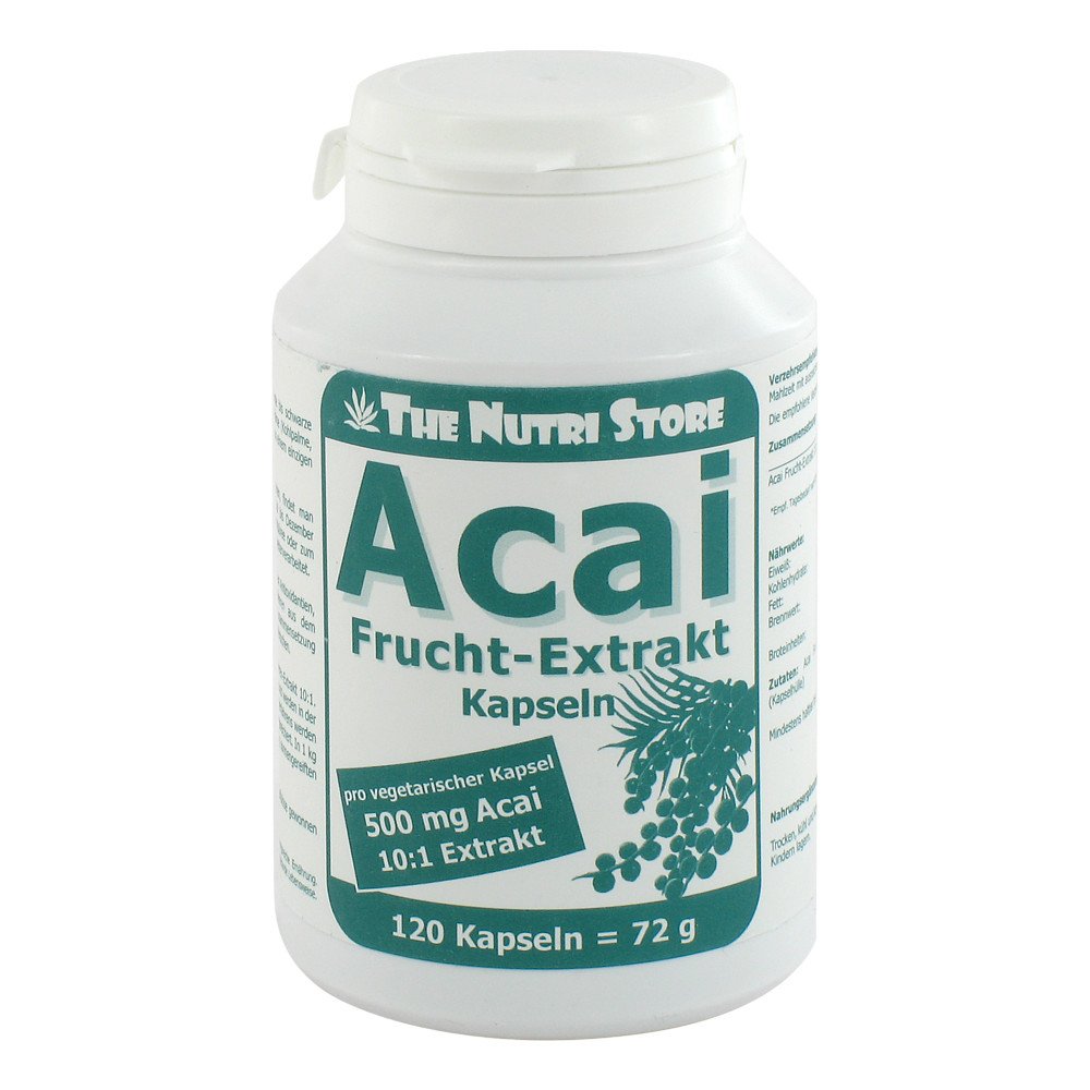 Hirundo Products Acai Frucht Extrakt 500 mg vegetarische Kapseln 05526296
