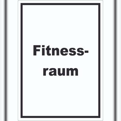 HB-Druck Fitnessraum Aufkleber mit Text Sport Fit hochkant A7 (74x105mm)
