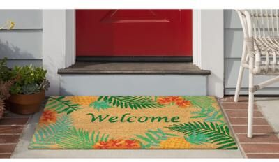 Lush Decor Island Greetings Coir Welcome Door Mat