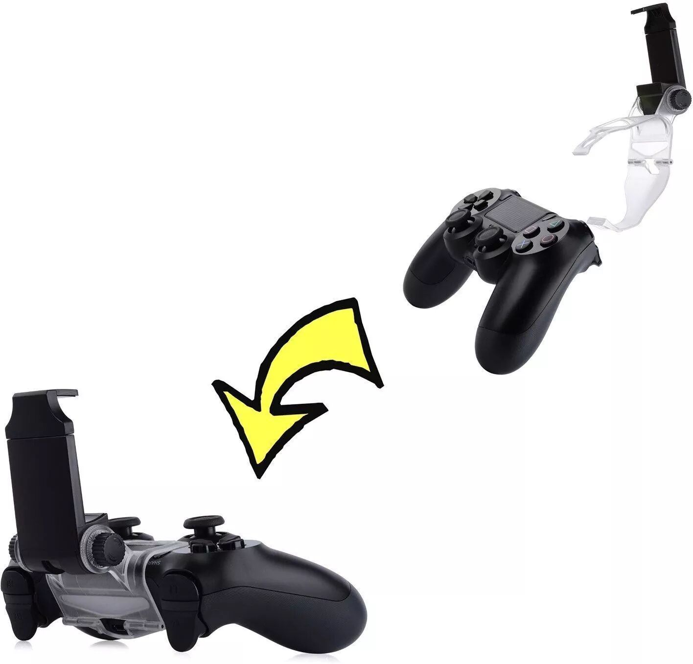 INF Verstellbare Halterung für PS4 Controller und Android Handy