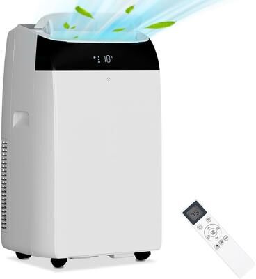 Garvee 14,000 BTU Portable AC, Built-In Dehumidifier, Remote & Window Kit, Quiet, 750 Sq Ft