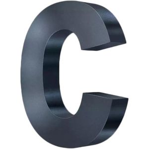 Metzler Hausnummer 3D, anthrazit aus Edelstahl, 15cm Höhe, mit 3D-Effekt, zum Stecken, Buchstabe c