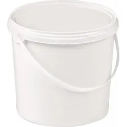 Eimer 3l PP weiß Bügelgr.u.Stülpdeckel D.200mm H.156mm
