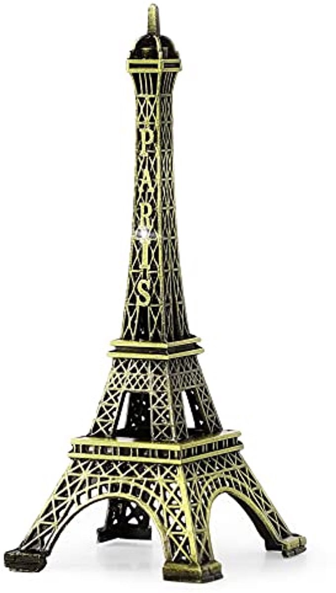 Eiffeltoren standbeeld mini model brons Hoogte: 10 cm