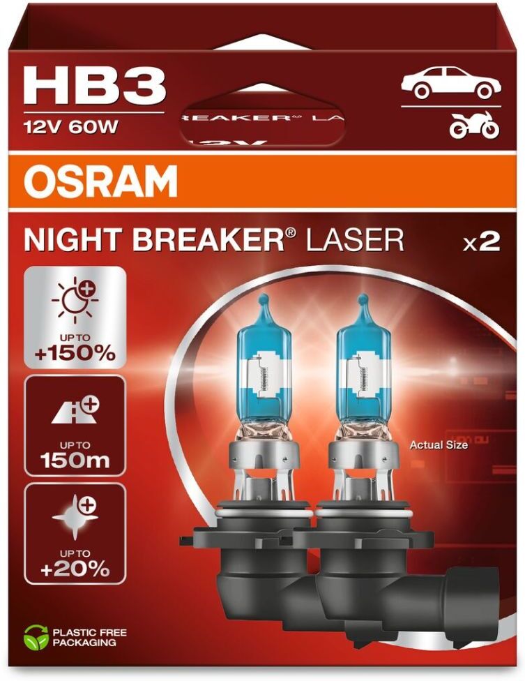 Glühlampe, Nebelscheinwerfer NIGHT BREAKER® LASER ams-OSRAM 9005NL-2HB
