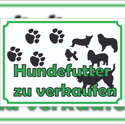 HB-Druck Werbeaufkleber Aufkleber Hundefutter A2 (420x594mm)