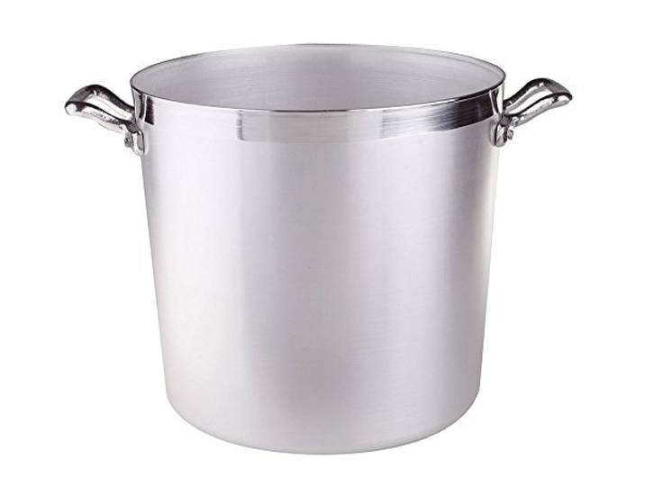 Pentole Agnelli fama340 Zylindrische Pfanne mit 2 Griffen, Aluminium, Silber