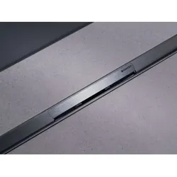 Geberit CleanLine 50 Duschrinne 154448QC2 30-110 x 3 cm, schwarzchrom, bodeneben