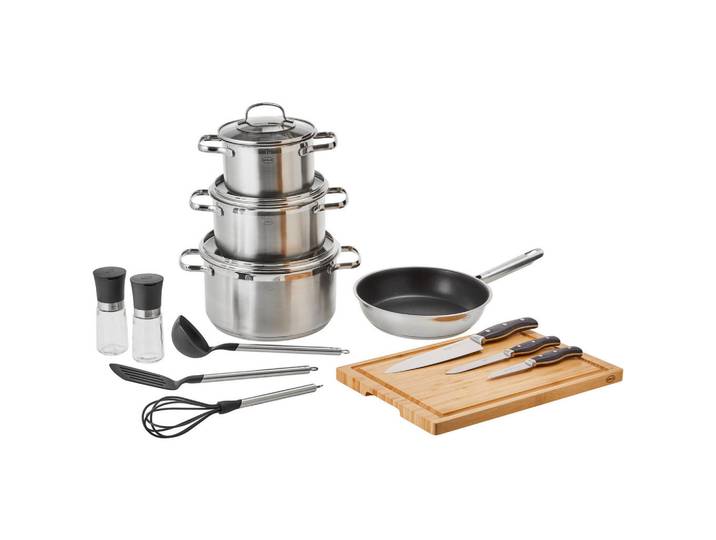 Rösle Kochtopfset, Metall, 13-teilig, 16 cm,20 cm, 37.8x29x59 cm, Kochgeschirr, Töpfe, Topfsets
