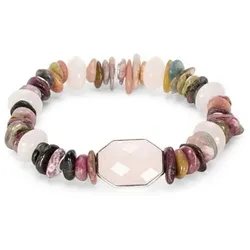 THOMAS & SOHN Edelsteine Armband flexibel Schliffmix Silber 925