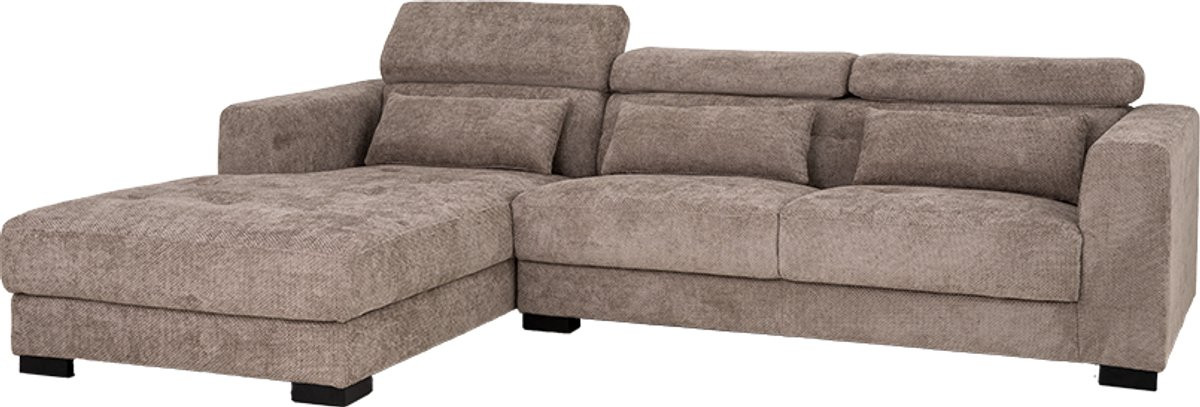 Tower Living Brighton Chaise L + 3-AR Loungebank met stof XS85 17 Taupe