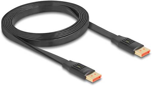 Delock DisplayPort Anschlusskabel DisplayPort Stecker 2m Schwarz 81006 8K UHD, vergoldete Steckkontakte DisplayPort-Kabel