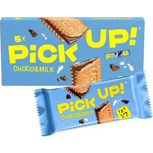 Leibniz Kekse PiCK UP! Choco & Milk, mit Milchcreme, einzeln verpackt, 140 g, 5 Stück