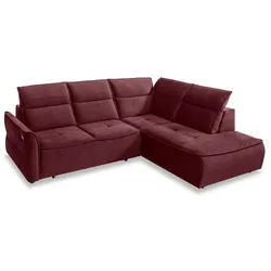 Ecksofa Murillo Stoff Rot Bordeaux
