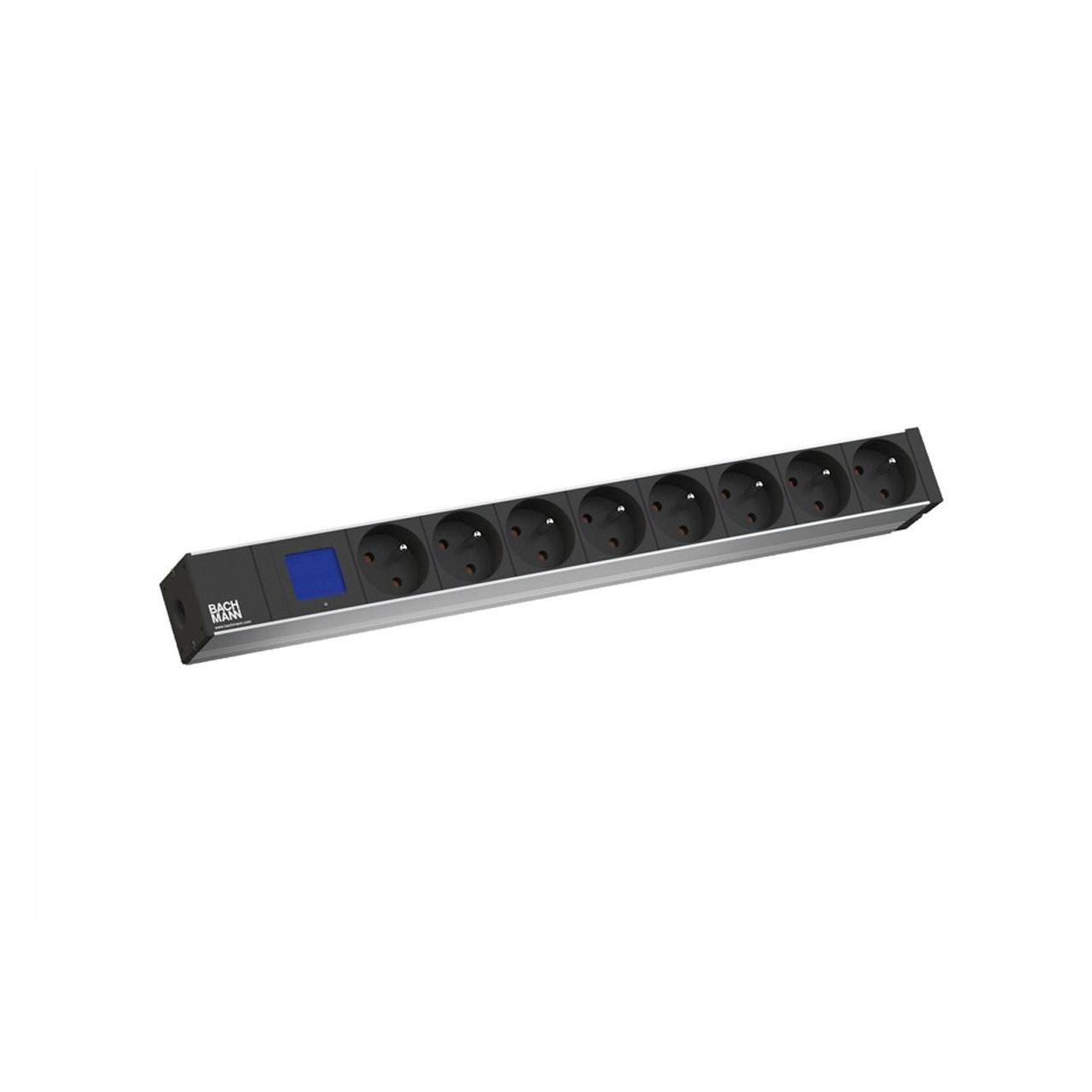 Bachmann 19" Steckdosenleiste "Bluenet BN0500", 8-fach (8x, CEE 7/5, 2 m) (800.2067)
