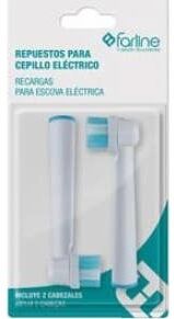 Farline Recambio Cepillo Dental Eléctrico Infantil 2 uds