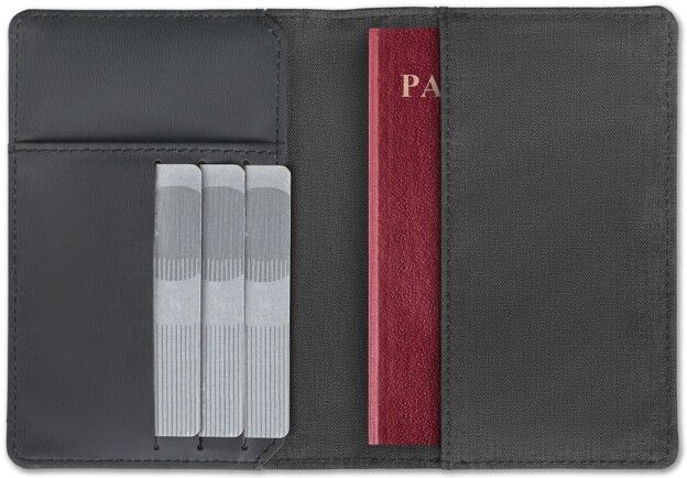 Porte-passeport personnalisé 2 tons SHIELDOC noir