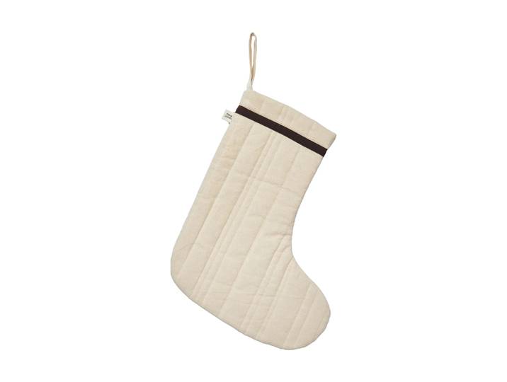 Ferm Living Chaussette de Noël matelassée Vari Cotton-natural