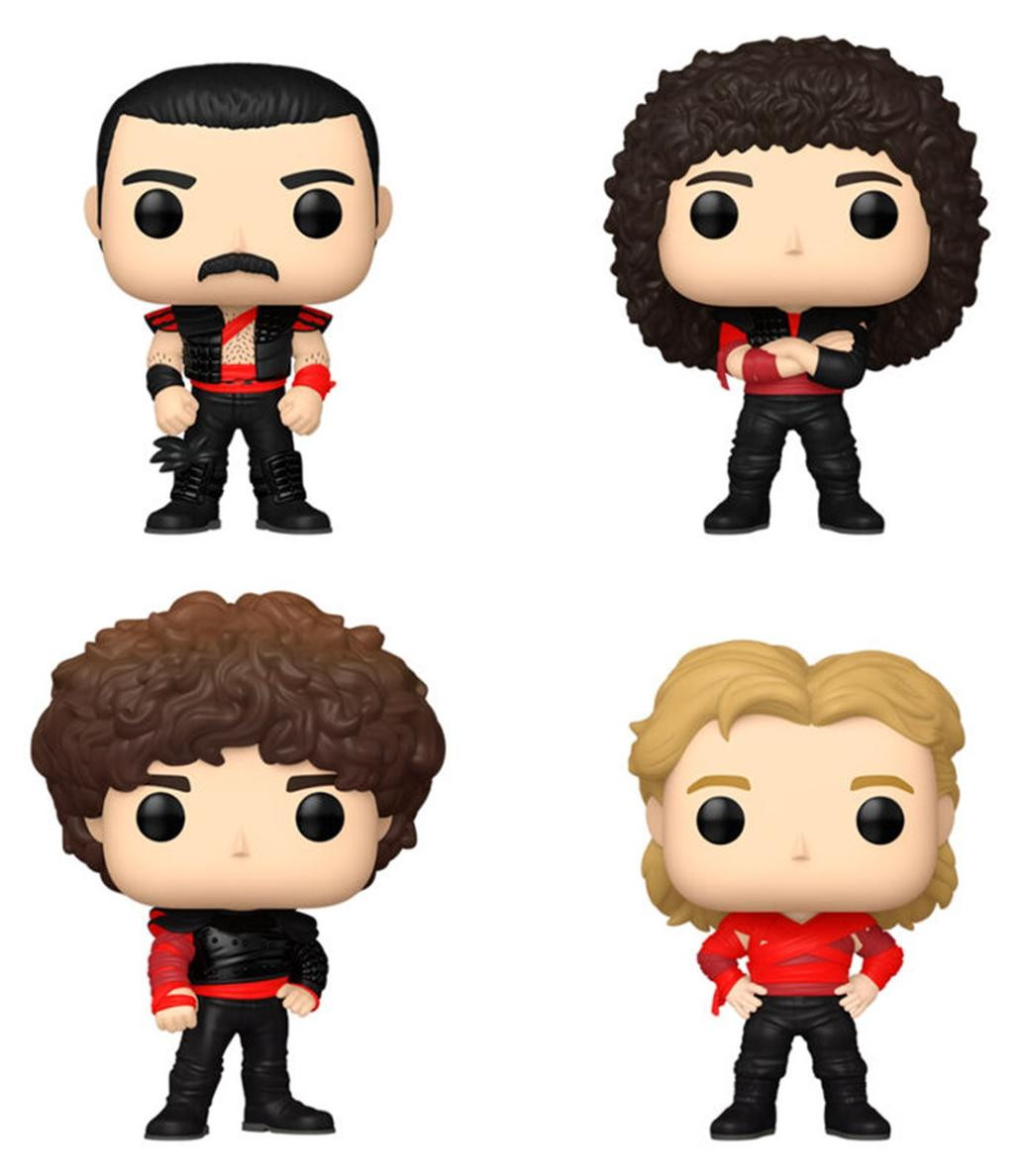 Funko POP! Queen Radio Gaga Vinyl Figuren, 4-delige set, 9 cm