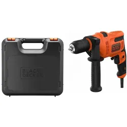 Black & Decker, Bohrmaschine + Akkuschrauber, BEH200KQS Bohrmaschine Ohne Schlüssel (Schlagbohrmaschine)